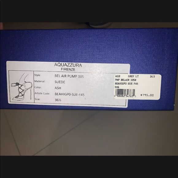 ✨ NEW Aquazzura Ash Bel Air Caged 105 Suede Lace-up Pump Sandal Lace Up St… - Picture 8 of 8